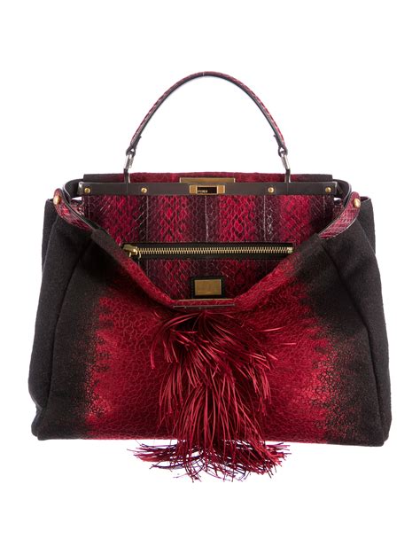 fendi peekaboo fur tote|Fendi peekaboo bag sale.